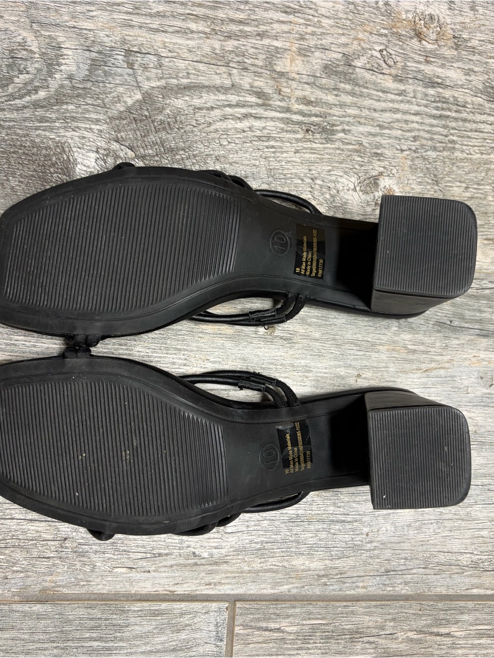 a new day Black Multi-Strap Square Toe Block Heel Sandals - Picture 5 of 5